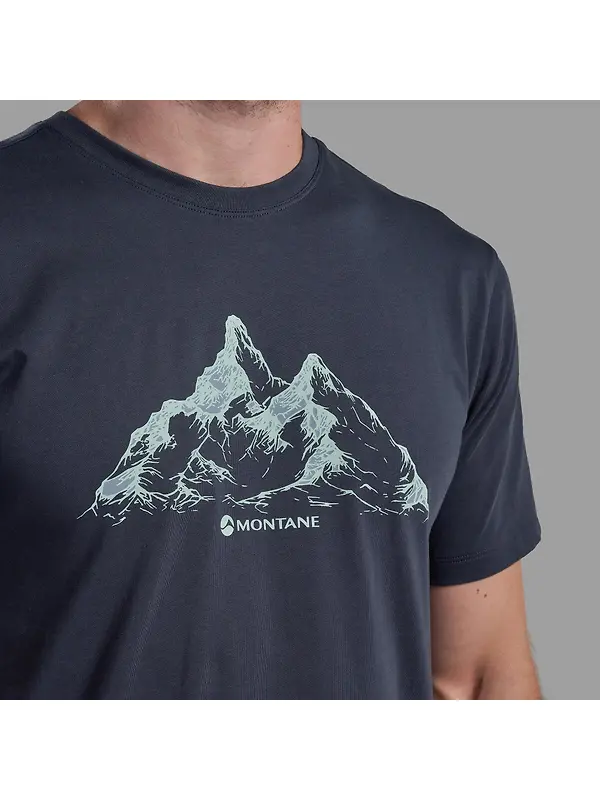 Montane Men's Dual Mountain T-Shirt - Eclipse Blue Image 4