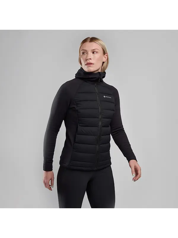Montane Women's Composite Hooded Down Jacket - Black Image 2