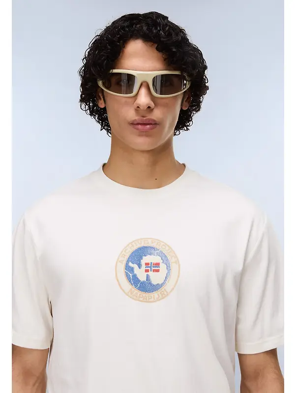 Napapijri Men's Phos T-Shirt - White Whisper Image 2