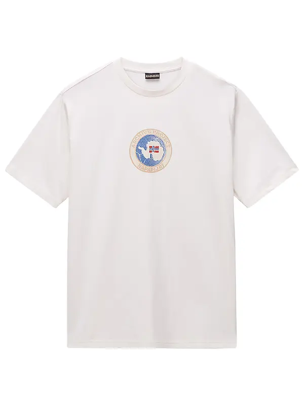Napapijri Men's Phos T-Shirt - White Whisper Image 1