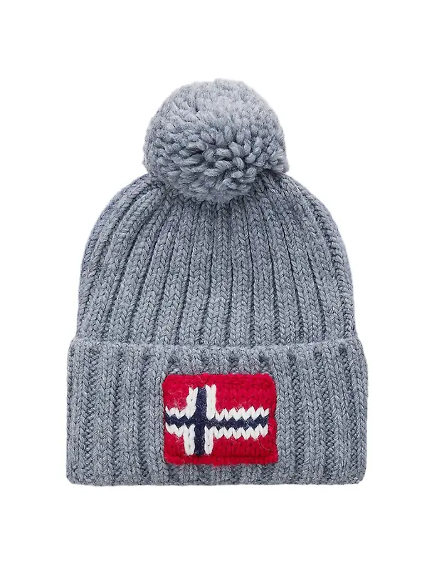 Product image of Napapijri Men's Semiury Bobble Beanie - Medium Grey Melange