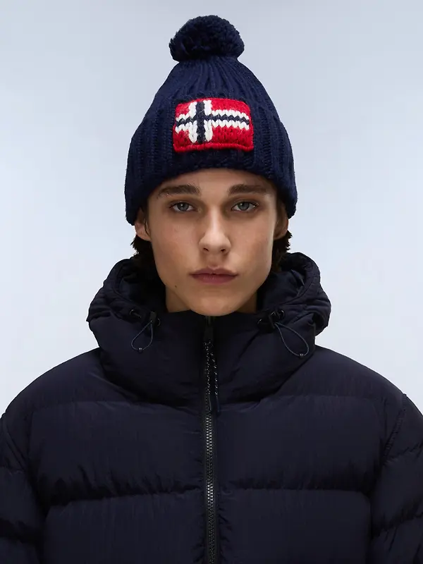 Napapijri Men's Semiury Bobble Beanie - Blue Marine Image 2