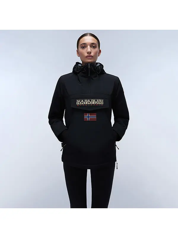 Napapijri Women's Rainforest Pocket Anorak Jacket - Black Image 2