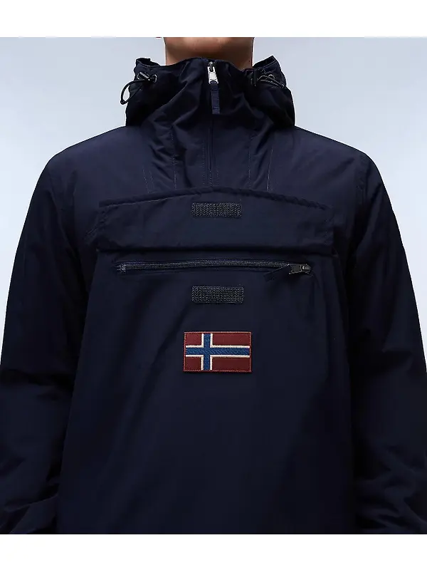 Napapijri Men's Rainforest Winter Anorak Jacket - Blue Marine Image 8