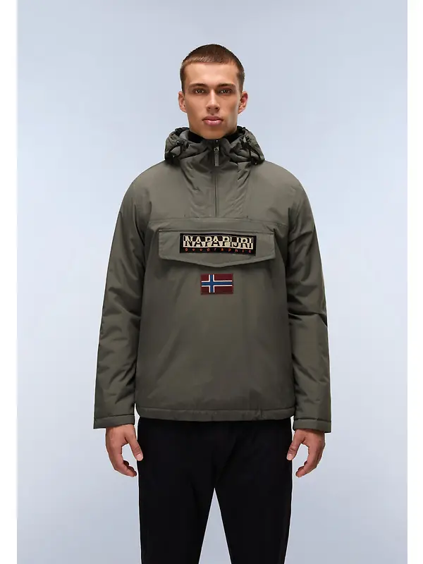 Napapijri Men's Rainforest Winter Anorak Jacket - Tea Leaf Image 3