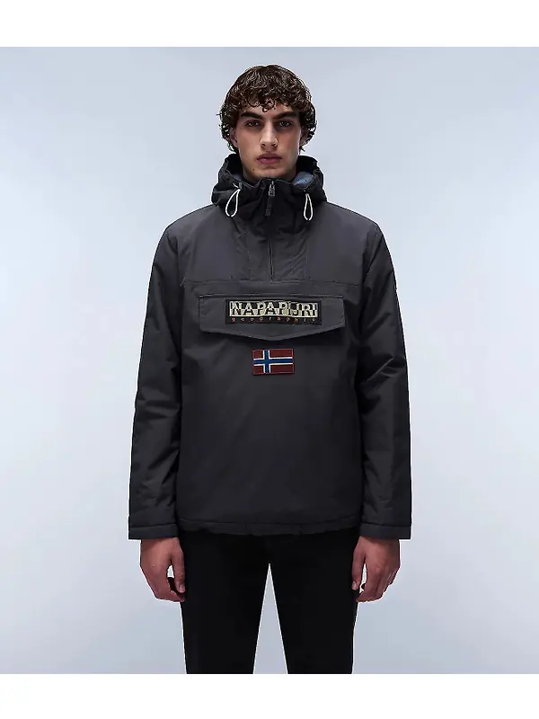 Napapijri Men's Rainforest Winter Anorak Jacket - Dark Grey Image 2