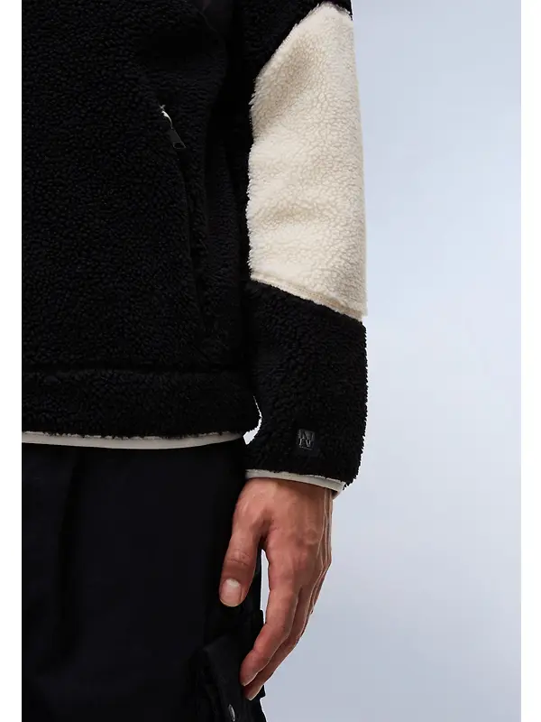 Napapijri Men's Yupik Full Zip Hooded Curly Fleece - Multi Image 6