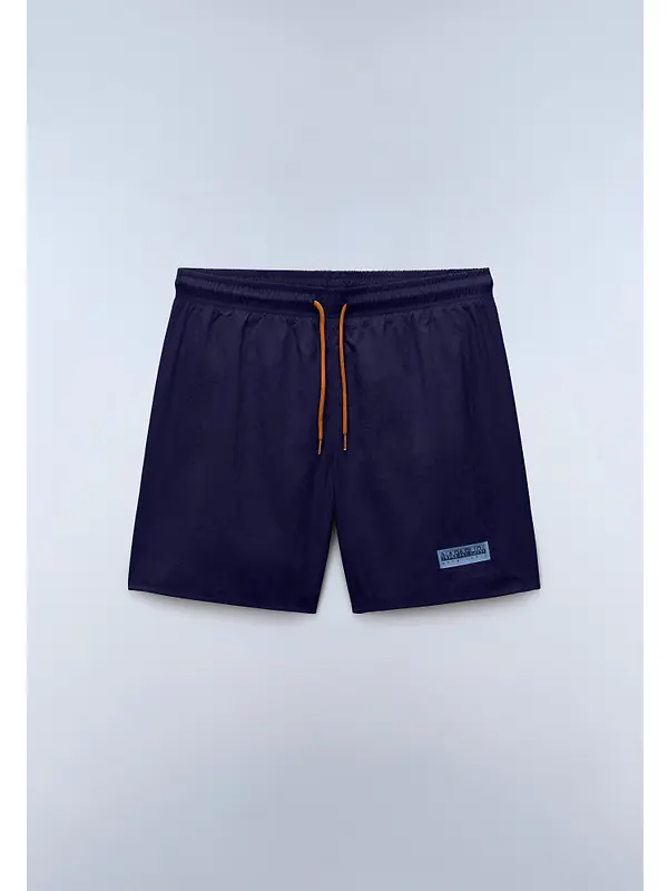 Napapijri Men's Box Logo Swim Shorts - Blu Marine Image 7