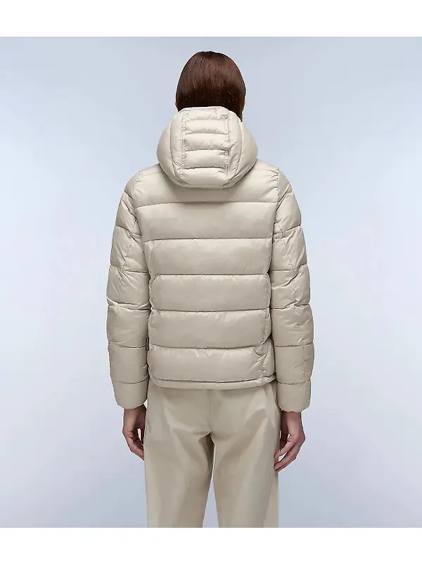 Napapijri Women's Aerons Rise Hooded Puffer Jacket - Beige Silver Image 5