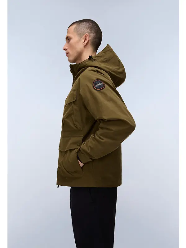 Napapijri Men's Rivalto Cotton Jacket - Dark Green Olive Image 5