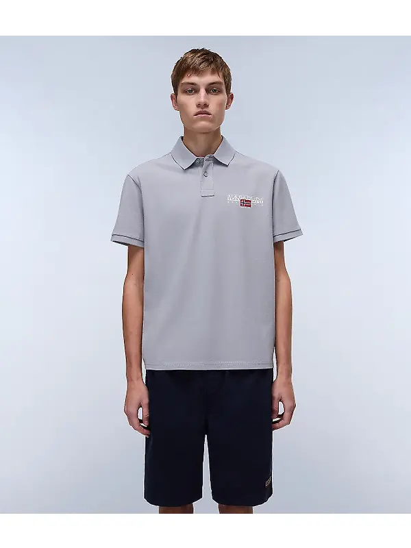 Napapijri Men's Aylmer Short Sleeve Polo Shirt - Ultimate Grey Image 3