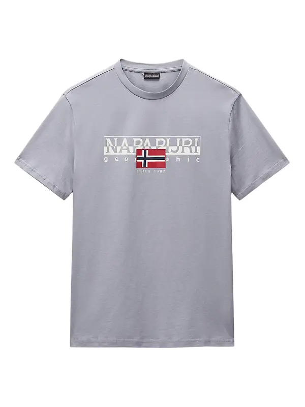 Product image of Napapijri Men's Aylmer Short Sleeve T-Shirt - Ultimate Grey