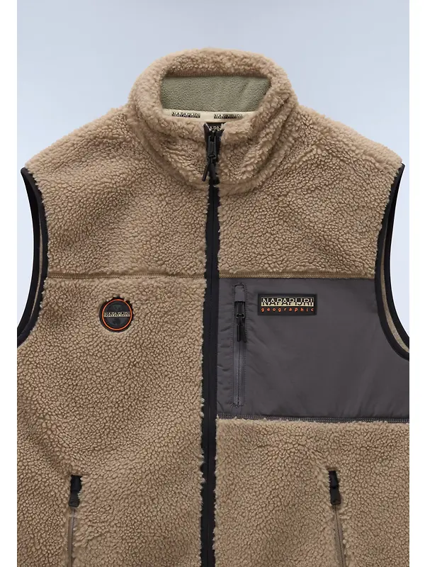 Napapijri Men's Yupik Curly Fleece Gilet - Multi Image 7