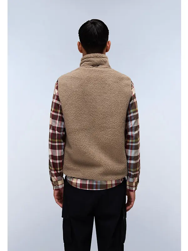 Napapijri Men's Yupik Curly Fleece Gilet - Multi Image 5
