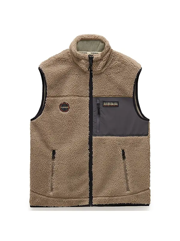 Napapijri Men's Yupik Curly Fleece Gilet - Multi Image 1