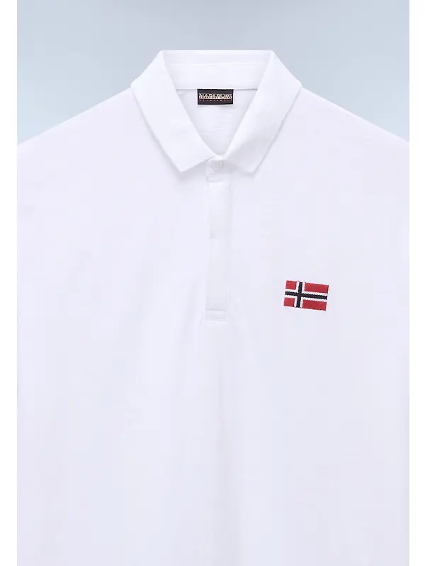 Napapijri Men's Ebea Short Sleeve Polo Shirt - Bright White Image 6