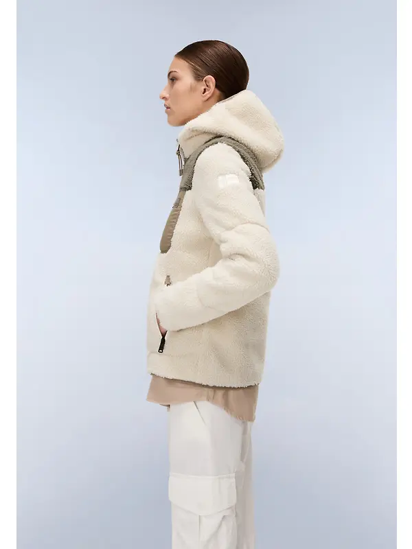 Napapijri Women's Yupik Original Hooded Curly Fleece - Beige Dimity Image 4