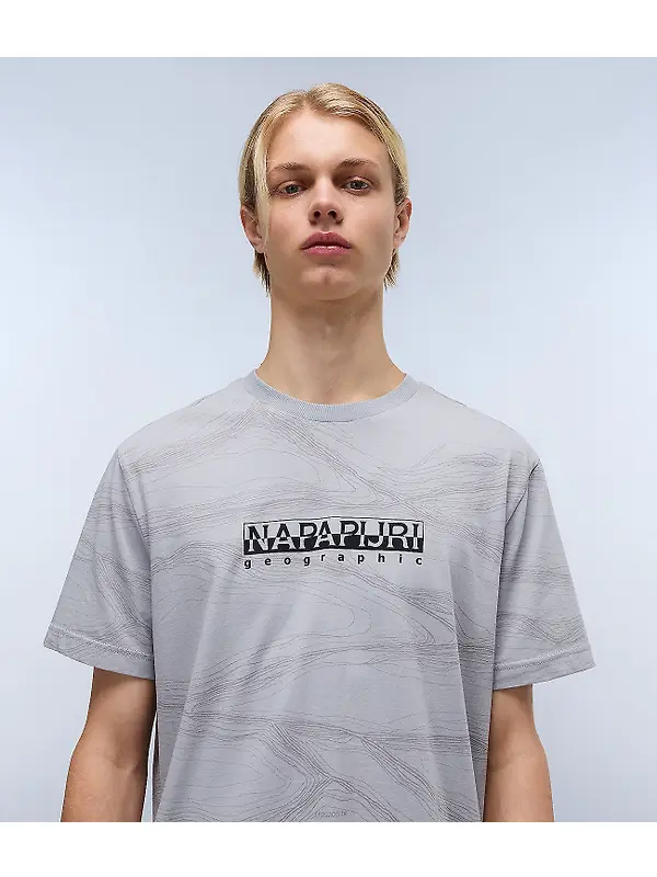 Napapijri Men's Cellini Short Sleeve T-Shirt - Grey Image 3