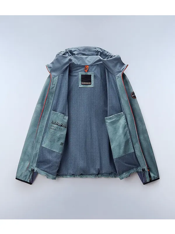 Napapijri Tartuca Print Short Jacket - Green Image 8