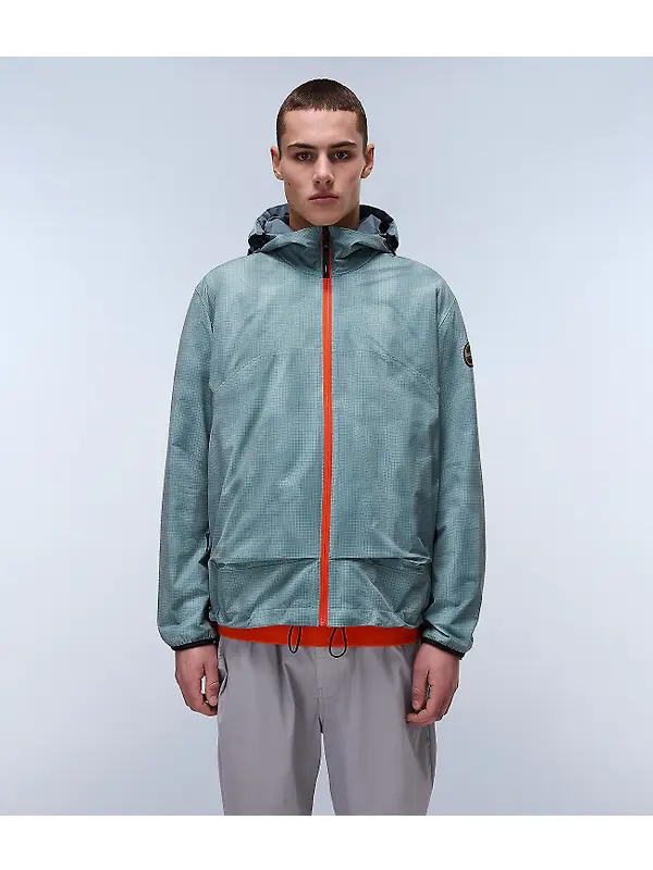 Napapijri Tartuca Print Short Jacket - Green Image 4