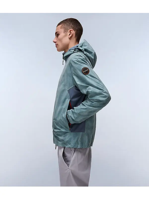 Napapijri Tartuca Print Short Jacket - Green Image 5