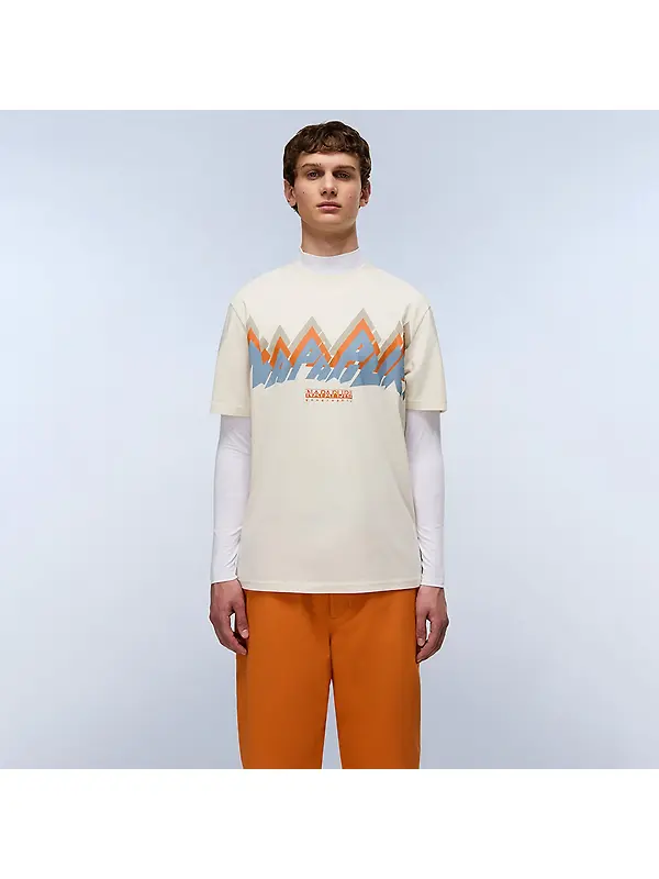 Napapijri Men's Fiemme Printed T-Shirt - Beige Dimity Image 2