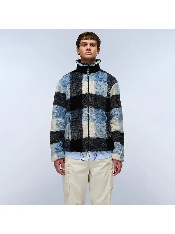 Napapijri Men's Montepianna Curly Fleece - Check Image 2