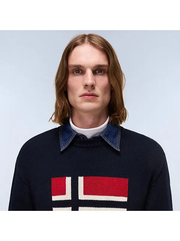Napapijri Men's Mura Crew Neck Sweater - Blue Marine Image 3
