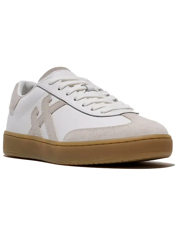 FitFlop Women's The Dash FF T-Toe Leather/Suede Trainers - Urban White Mix Image 1