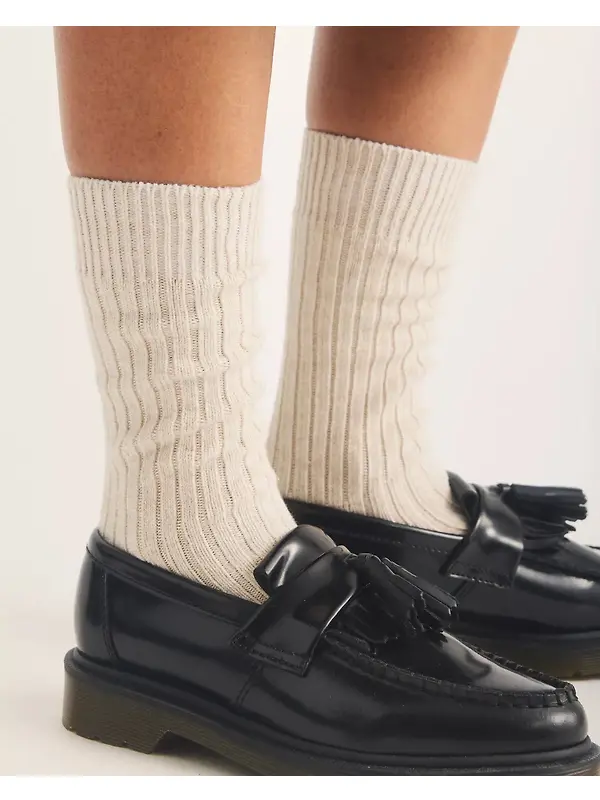 Dr. Martens Cashmere Blend Socks - Off White Image 2