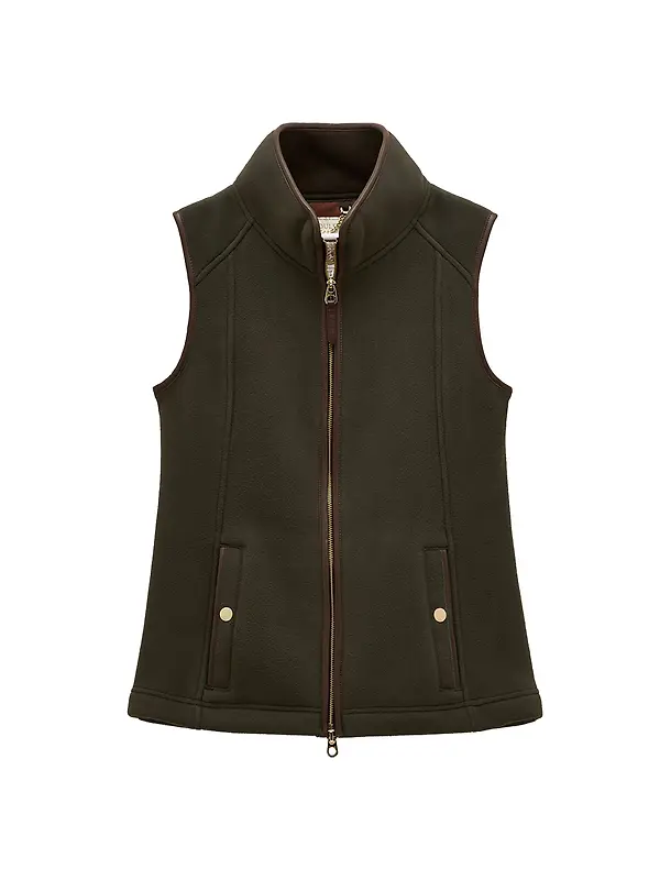 Joules Women's Heritage Fleece Gilet - Khaki Image 1