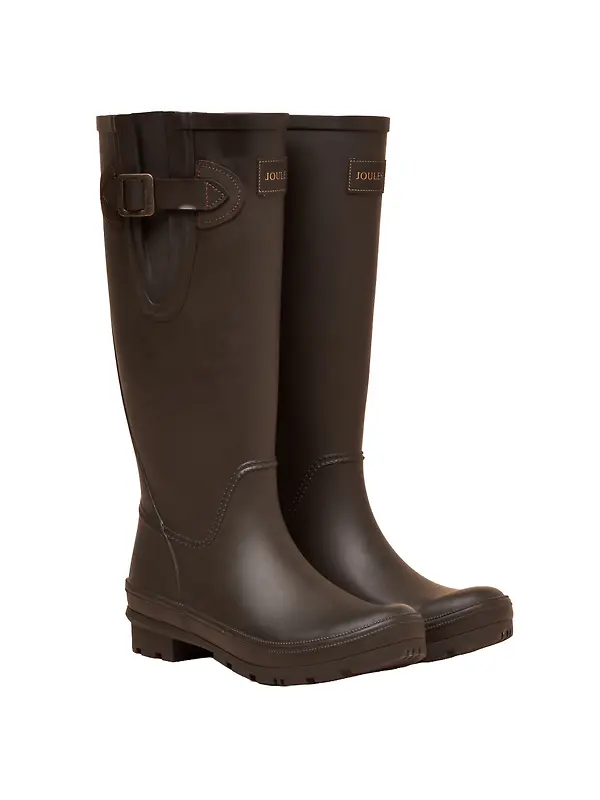 Joules Women's Houghton Adjustable Tall Wellies - Chocolate Brown Image 1
