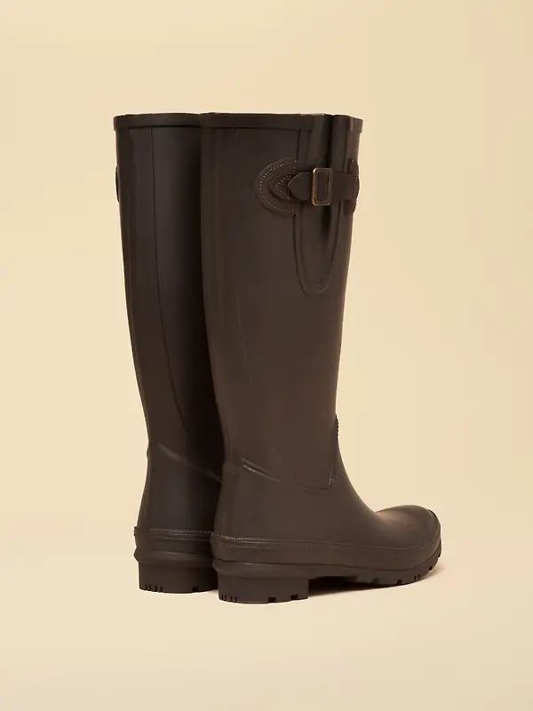 Joules Women's Houghton Adjustable Tall Wellies - Chocolate Brown Image 2
