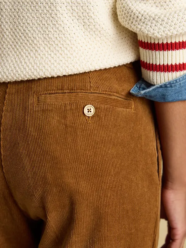 Joules Women's Calla Corduroy Trousers - Tan Brown Image 7