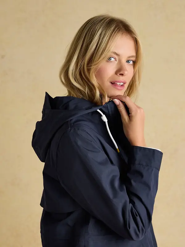 Joules Women's Portwell Waterproof Raincoat - Navy Blue Image 6