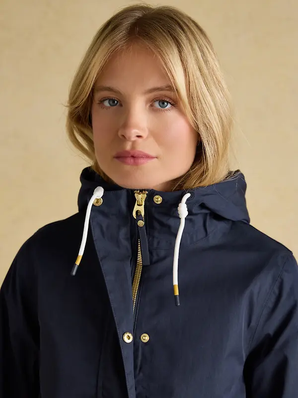 Joules Women's Portwell Waterproof Raincoat - Navy Blue Image 8