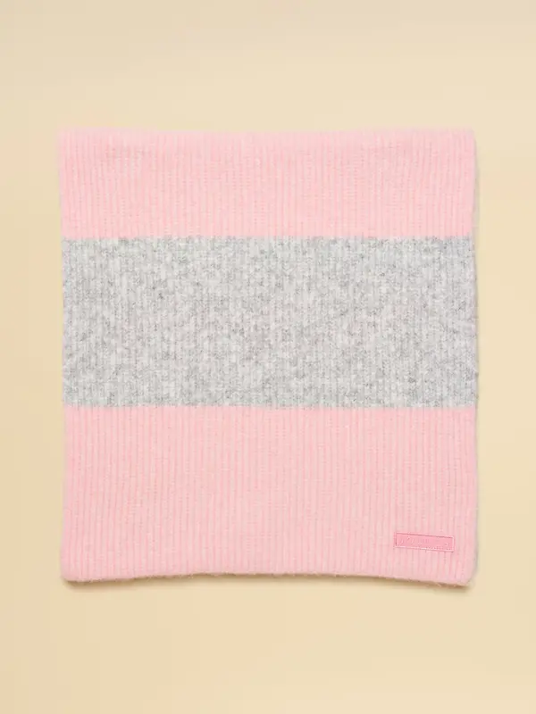 Joules Women's Popley Stripe Scarf - Pink/Grey Image 6