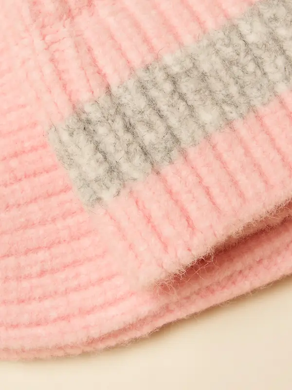 Joules Women's Caversham Stripe Beanie Hat - Pink/Grey Image 4