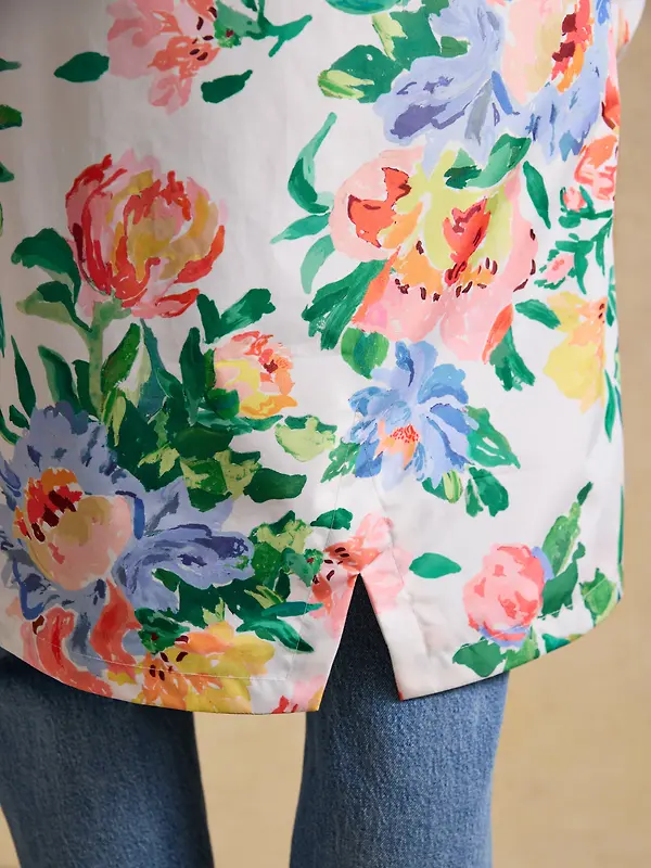 Joules Women's Holkham Waterproof Packable Hooded Raincoat - Floral Image 11