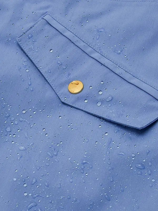 Joules Women's Portwell Hooded Waterproof Raincoat - Blue Image 10