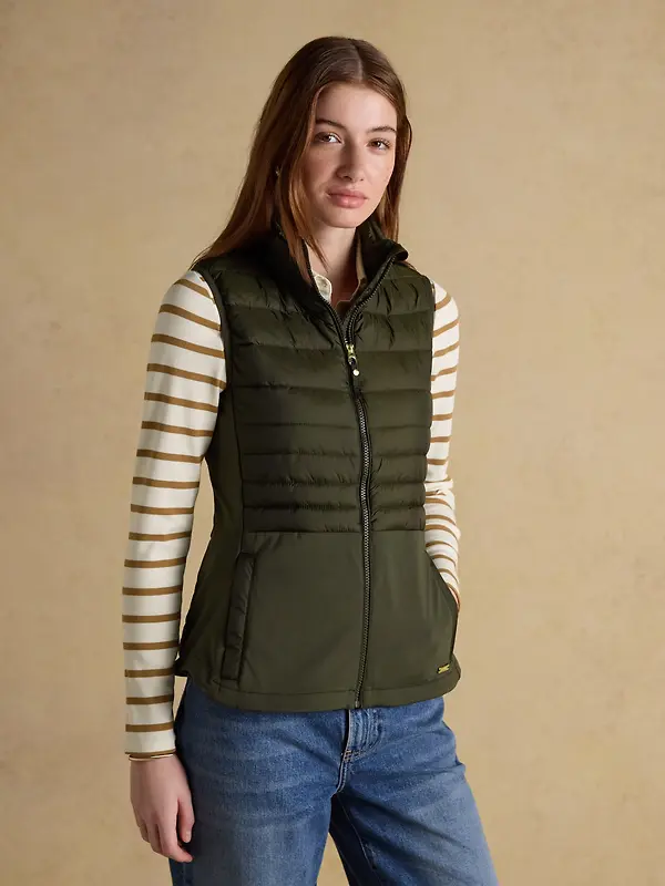 Joules Women's Witley Padded Gilet - Green Image 2
