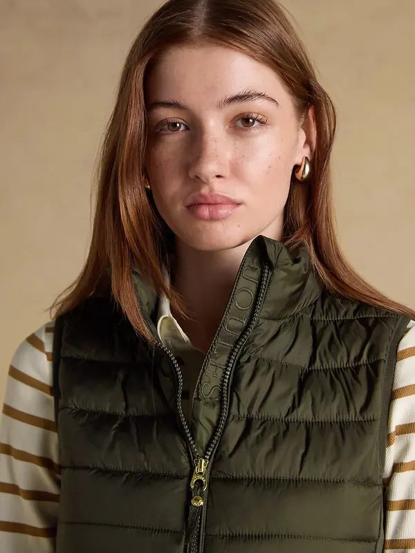 Joules Women's Witley Padded Gilet - Green Image 5