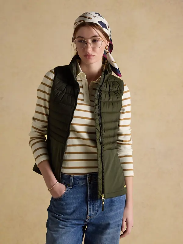 Joules Women's Witley Padded Gilet - Green Image 7
