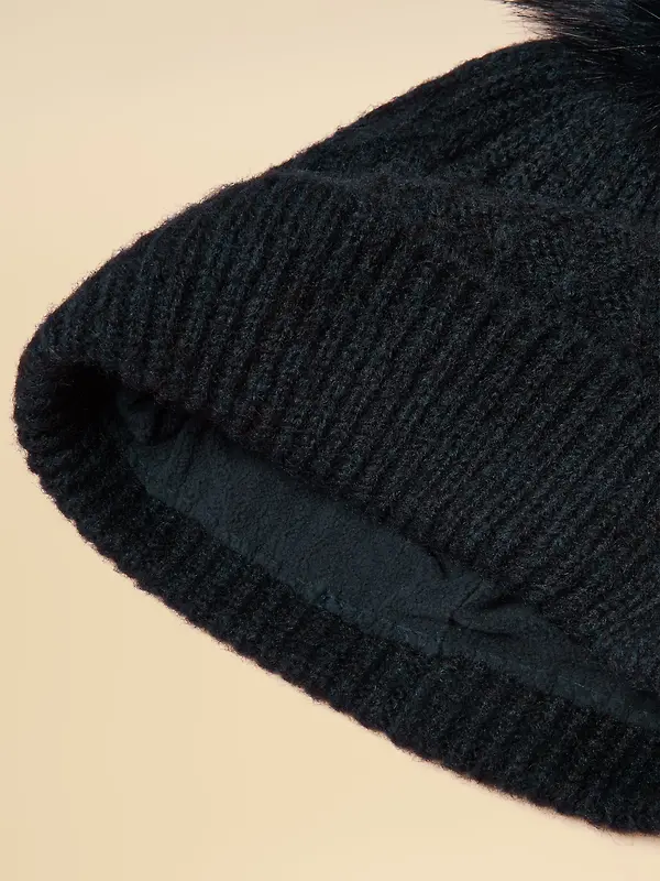 Joules Women's Effie Cable Knitted Bobble Hat - Navy Image 6