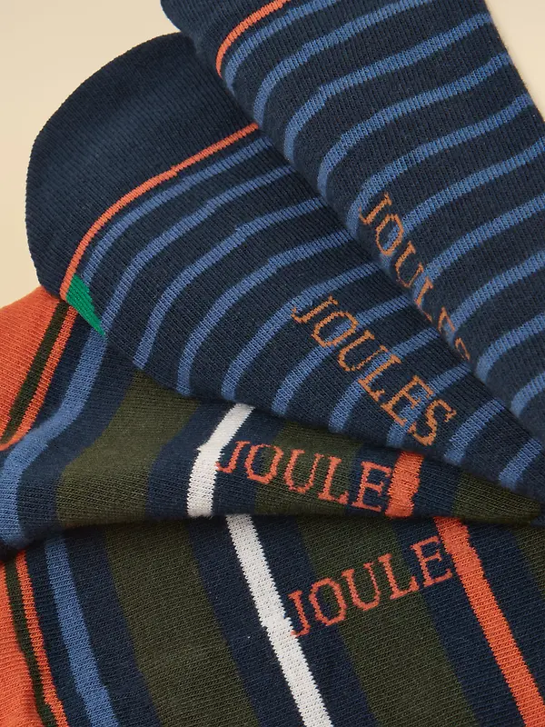 Joules Men's Kingsbury Socks 2 Pack - UK 7-12 - Navy Jonty Fox Image 3