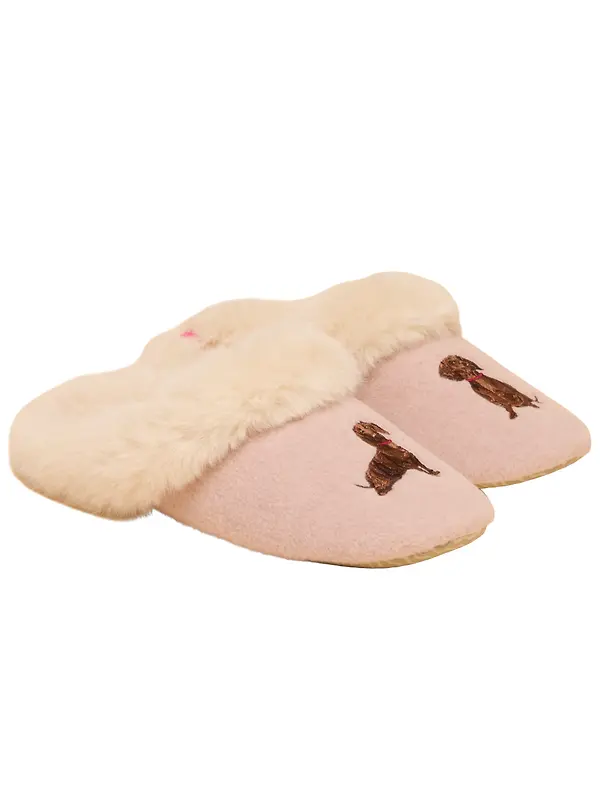 Joules Women's Slippet Luxe Slippers - Pink Dog Image 1