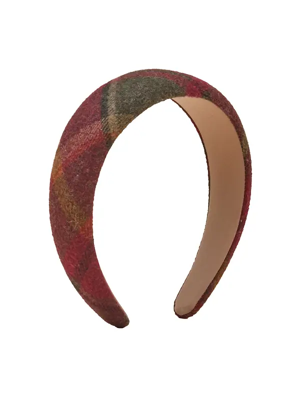 Joules Women's Tessie Tweed Headband - Red Check Image 1