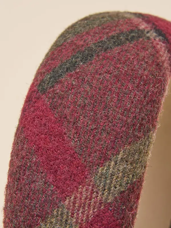 Joules Women's Tessie Tweed Headband - Red Check Image 4