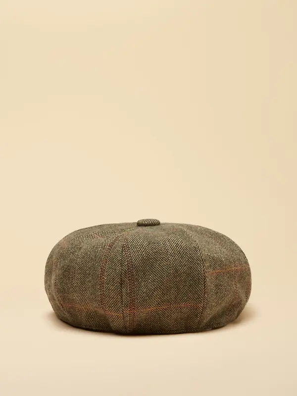 Joules Women's Harrogate Baker Boy Cap - Khaki Tweed Image 5