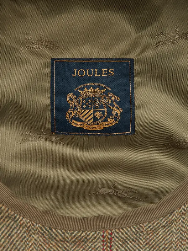 Joules Women's Harrogate Baker Boy Cap - Khaki Tweed Image 8